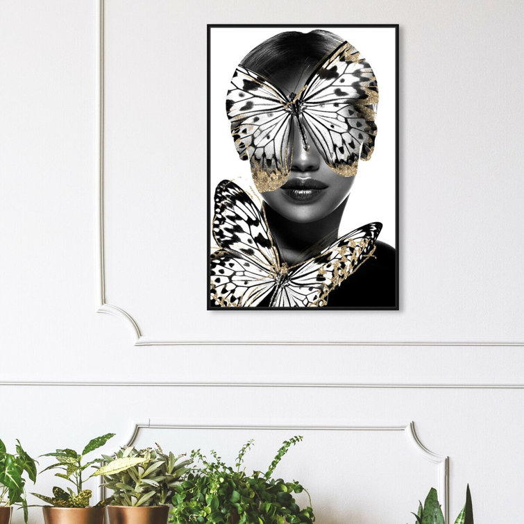 Fashion And Glam Royalty Of Monarch Butterfly Wings On Canvas by Oliver Gal  Print